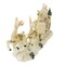 Roman 5.0 Inch Santa In Sleigh Christmas Figurine , Lightweight Christmas Decor Reindeer Sleigh Santa